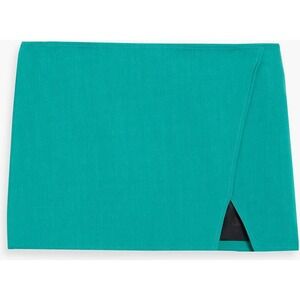 A.L.C NWT Rylee Jade Crepe Faux Wrap Notched Hem Mini Skirt Size‎ 4 MSRP $395
